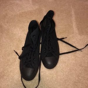 Black high top converse